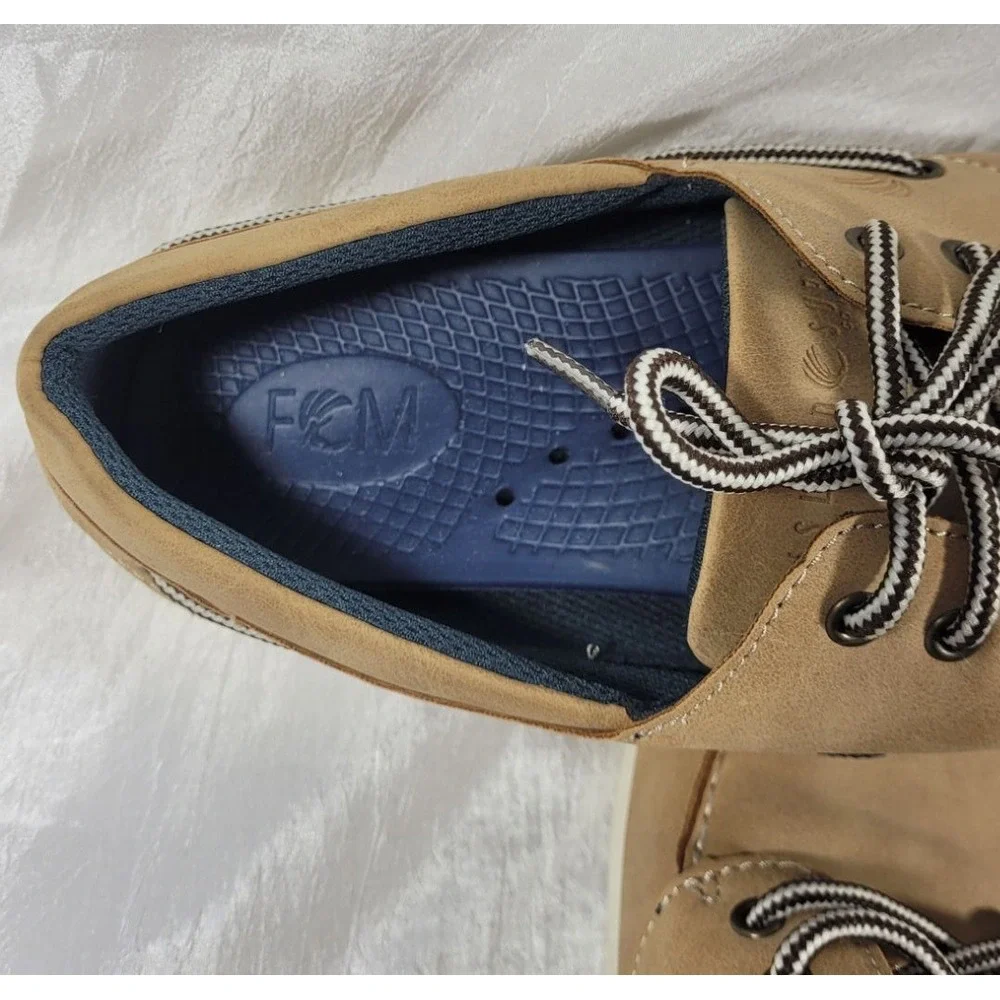 Island Surf Men's Casual Boat Deck Shoes - Tan - US Size 9.5